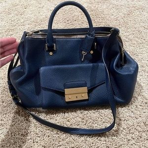 Michael Kors Navy Large Crossbody Satchel